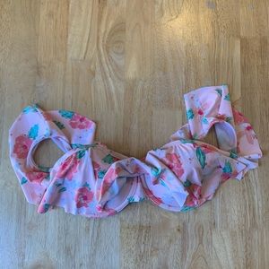Gorgeous Bikini Floral Bikini Top NWOT